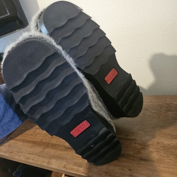 Sporto Grey Faux Fur Insulated by Thermolite 9.5 M Boots Mid Calf 12" tall NEW - Picture 2 of 6